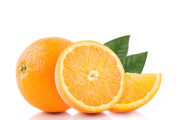 Плоды Апельсина Белом Фоне — стоковое фото