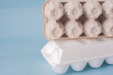 Boş yumurta kutusu, yumurta kutusu. Boşluğu kopyala.