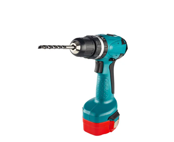 Hand drill on white — Stock Photo, Image