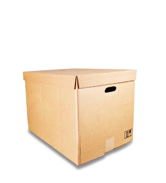 Caixa fechada de papelão para armazenamento — Fotografia de Stock