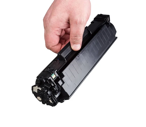 Cartridge for printer in hand — Stock Photo, Image