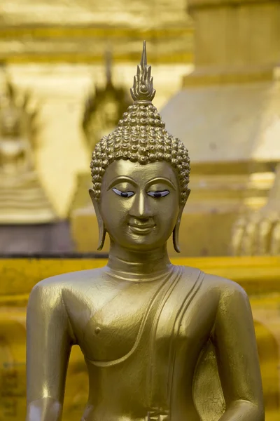 Immagine di statua di buddha dorata nel tempio in provincia tak. Tailandese — Foto Stock