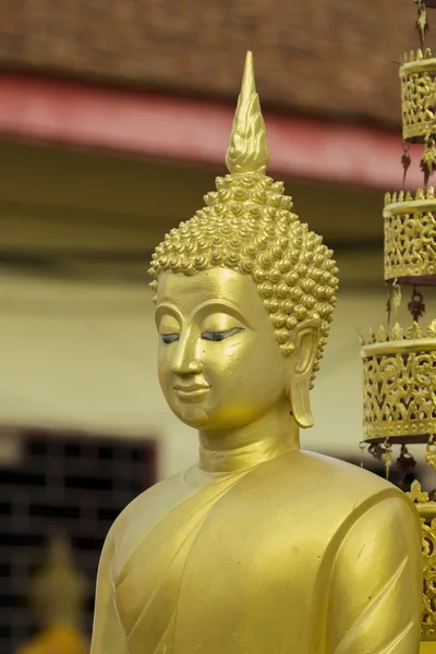 Immagine di statua di buddha dorata nel tempio in provincia tak. Tailandese — Foto Stock