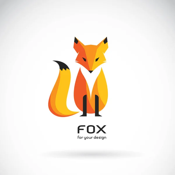 Vector image of a fox design on a white background, Vector fox f — Stock Vector
