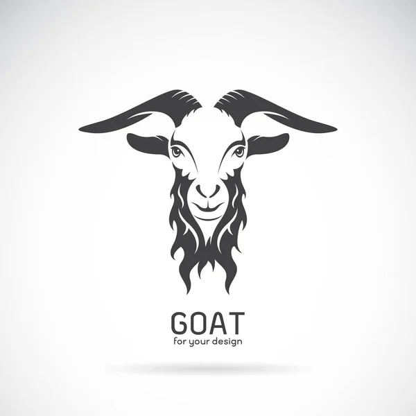 Vector image of a goat head design on white background, Vector g — Stock Vector