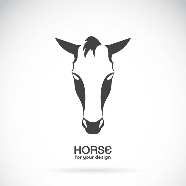 Vector image of a horse head design on white background, Vector — Stock Vector