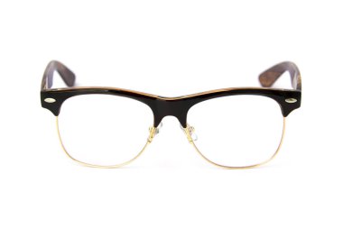 Beyaz arka plan üzerinde Perf izole Modern şık gözlükler