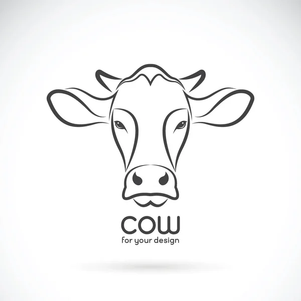 茶色の背景、ベクトル co に牛の頭部デザインのベクター画像 — ストックベクタ