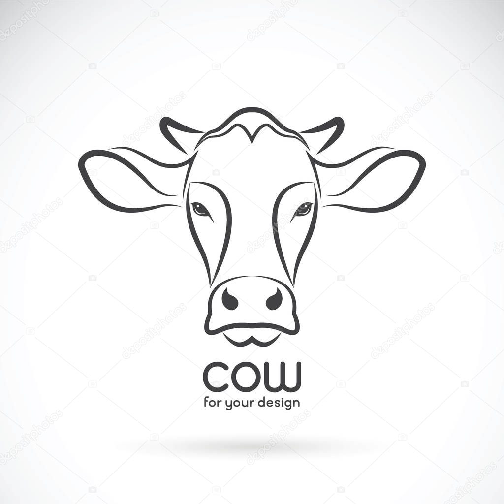 Dessin De Tete De Vache gallery Image vectorielle d un dessin de tªte de vache sur fond marron logo de vache vecteur Animaux de la ferme — Vecteur par yod67