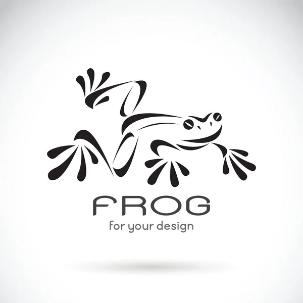 Grafika wektorowa frog design na białym tle, żaba Logo. Wi — Wektor stockowy