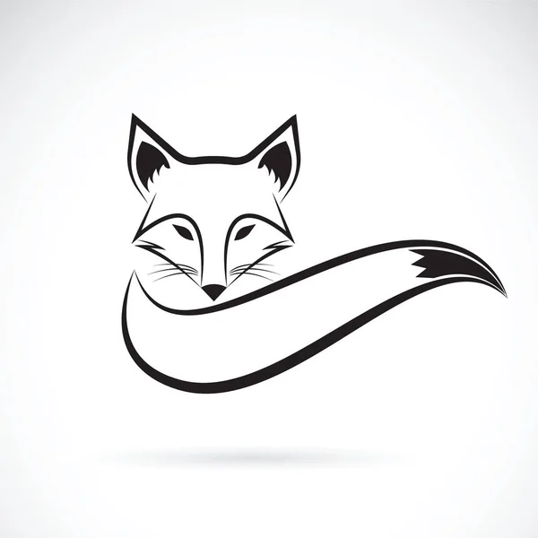 Imagem vetorial de um desenho de raposa em um fundo branco, Animais Selvagens — Vetor de Stock