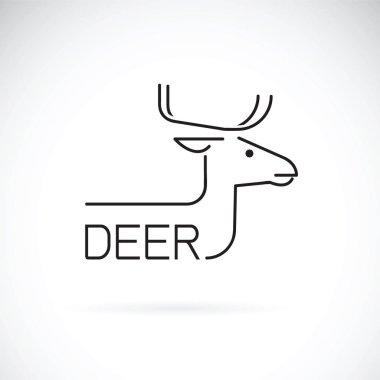 Beyaz arkaplanda bir geyik tasarımı taşıyıcısı. 