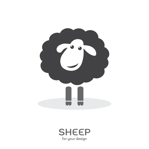 Vektor ovce designu na bílém pozadí. — Stockový vektor