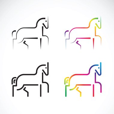 Vector of horse design on a white background clipart