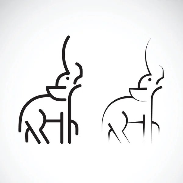 Vector de un diseño de elefante sobre un fondo blanco. Animales salvajes. — Archivo Imágenes Vectoriales