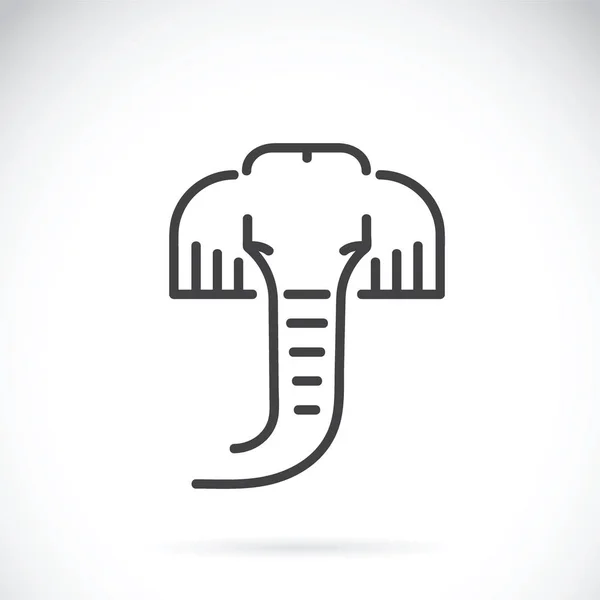 Vector de un diseño de cabeza de elefante sobre un fondo blanco. Ani salvaje — Archivo Imágenes Vectoriales