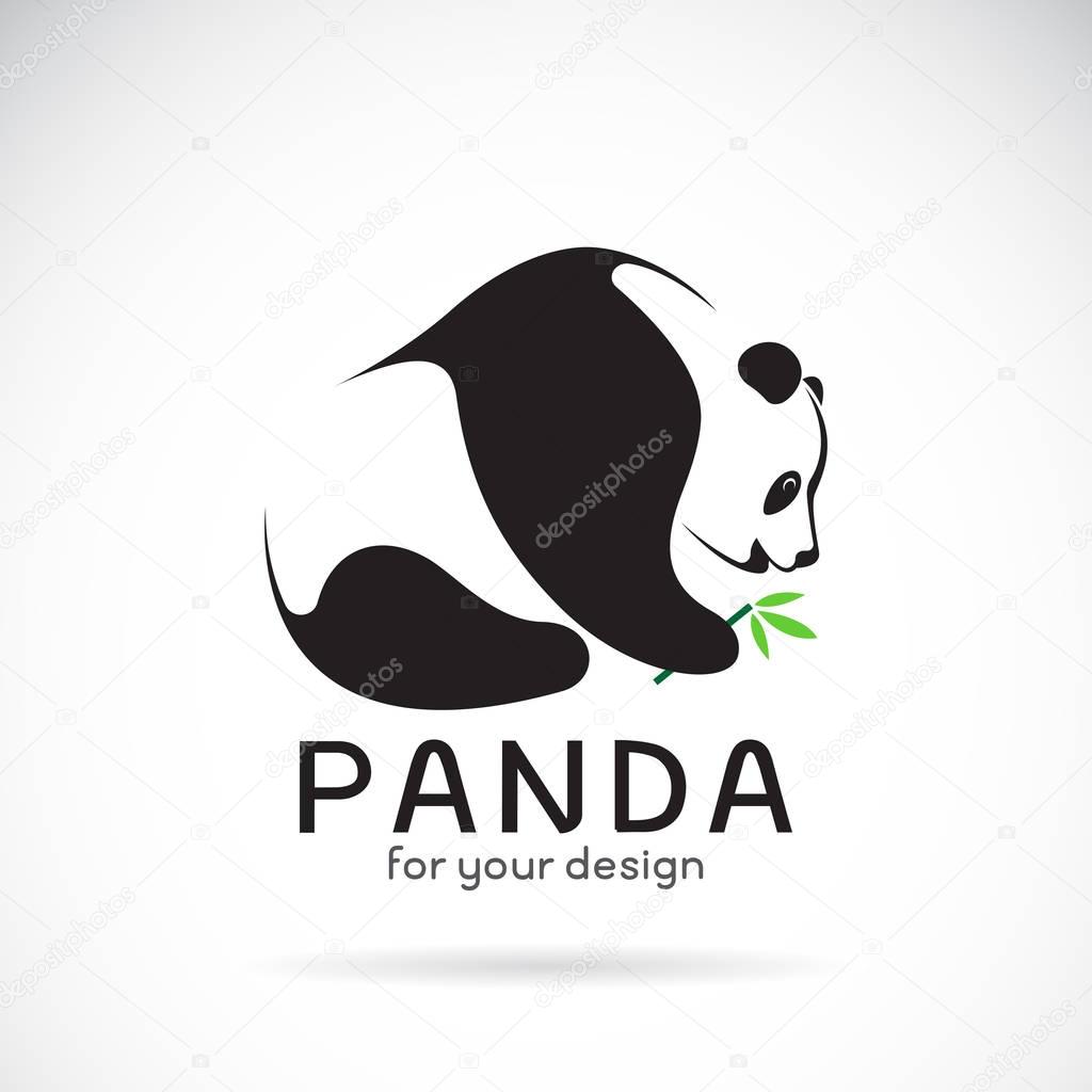 Vector of a panda design on a white background. Wild Animals.