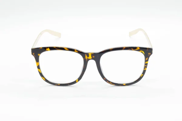 흰색 배경, 성능에 고립 된 현대 유행 안경 — 스톡 사진