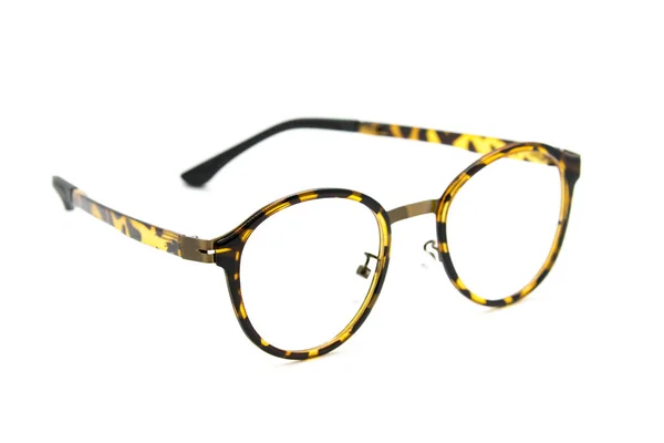 Moderna trendiga glasögon på vit bakgrund, Glasögon — Stockfoto