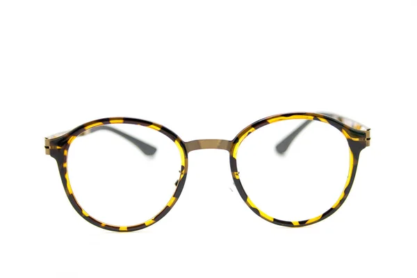 흰색 배경, 안경에 현대 유행 안경 — 스톡 사진