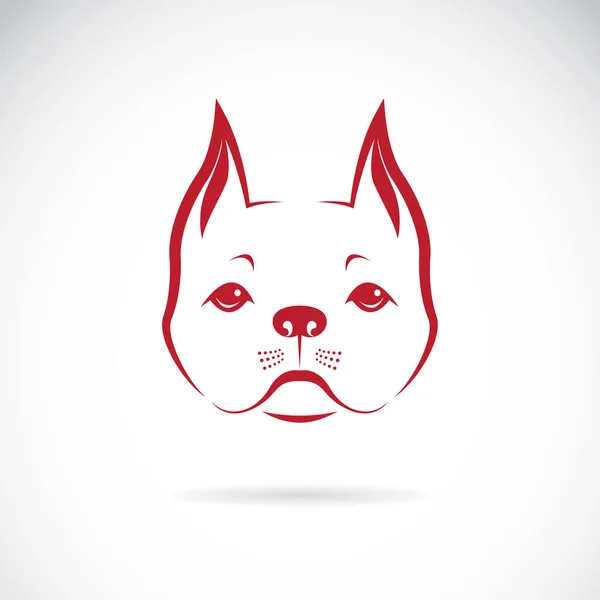 Vector de una cara de perro sobre un fondo blanco. Bulldog. Mascotas — Archivo Imágenes Vectoriales