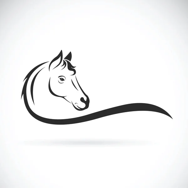 Vector de una cabeza de caballo sobre fondo blanco. Animales salvajes — Vector de stock