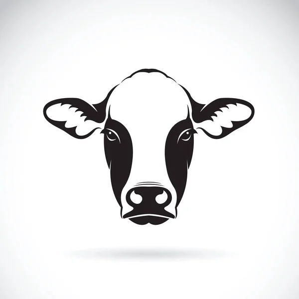 Vector de diseño de la cara de vaca sobre fondo blanco. Animales de granja. — Vector de stock