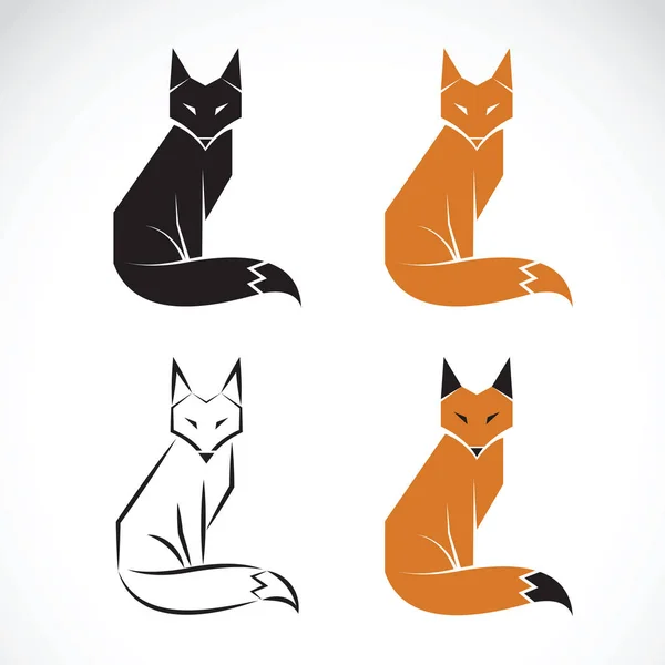 Vector groep fox ontwerp op witte achtergrond. Fox pictogram. Wild A — Stockvector