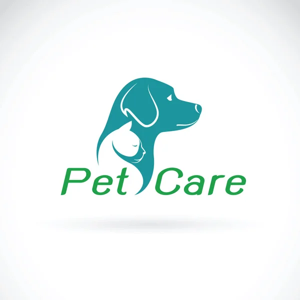 Vector of pet care shop design on white background. Dog and Cat. — Stock Vector