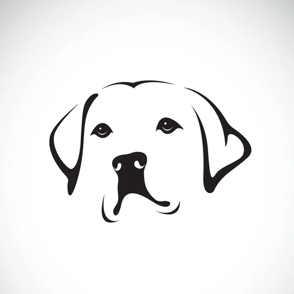 Vecteur de tête de chien (Labrador Retriever) sur fond blanc, Pe — Image vectorielle
