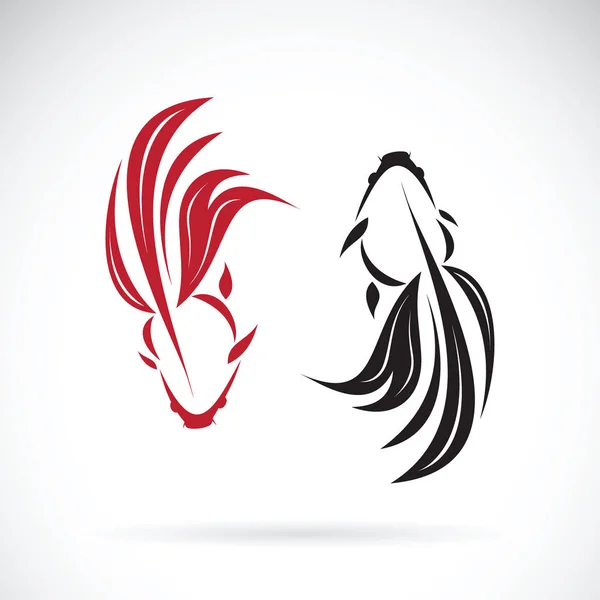 Vecteur de conception de poissons rouges sur fond blanc, Pet. Animaux. — Image vectorielle