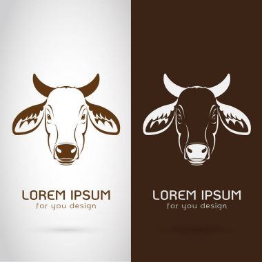İnek baş tasarım vektör.