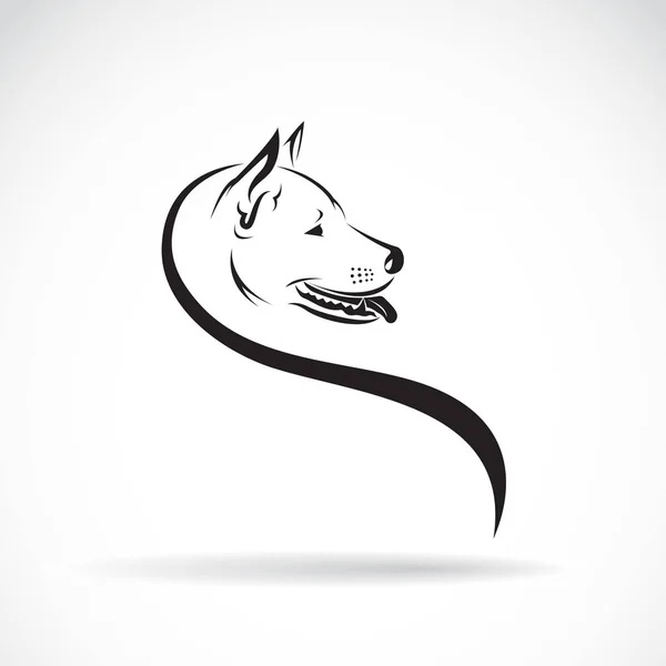 Vector de una cabeza de perro sobre fondo blanco, Pet. Animales.. — Archivo Imágenes Vectoriales