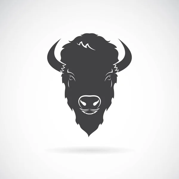 Vector of a buffalo head design on white background. Wild Animal — Stock Vector