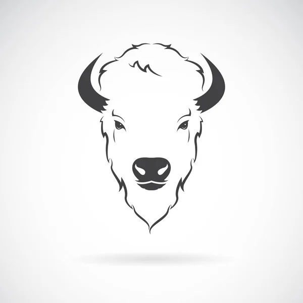 Vector of a buffalo head design on white background. — Stock Vector