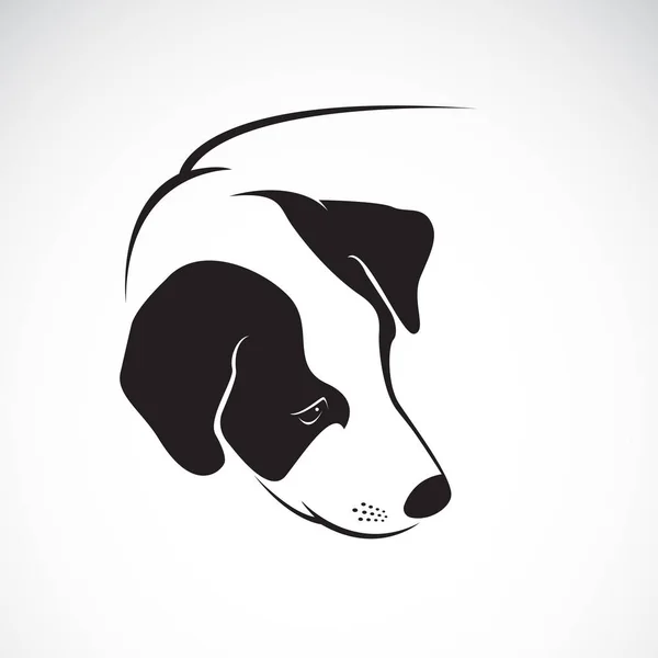 Vettore di un disegno di testa di cane su sfondo bianco. Animale domestico. Animali. V — Vettoriale Stock