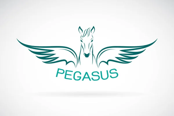 Beyaz arka plan üzerinde bir atı pegasus tasarım vektör. Vahşi hayvan — Stok Vektör