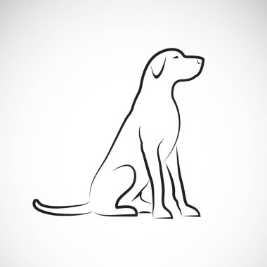 Beyaz arka plan üzerinde bir labrador retriever köpek vektörü. Pet.