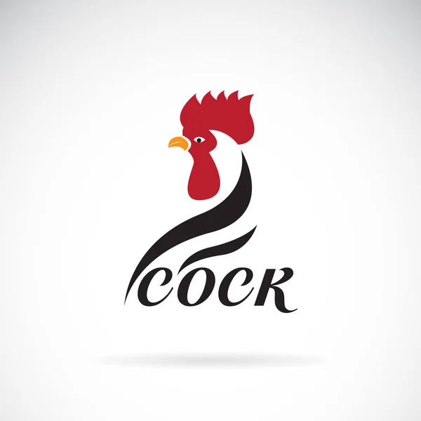 Vector of a cock head design on white background. Farm Animal. — Stock Vector