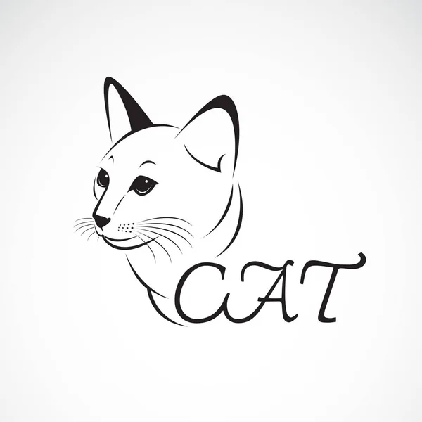 Vector de una cabeza de gato sobre fondo blanco. Mascota. Animales. . — Vector de stock