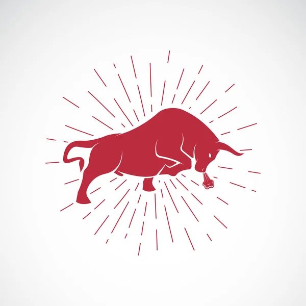 Vector de un toro enojado sobre fondo blanco. ¡Animal! Toro símbolo — Vector de stock