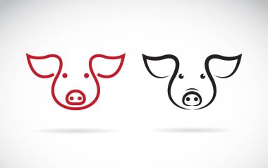Beyaz bir arka plan üzerinde bir domuz kafa tasarım vektör. Çiftlik hayvanları.