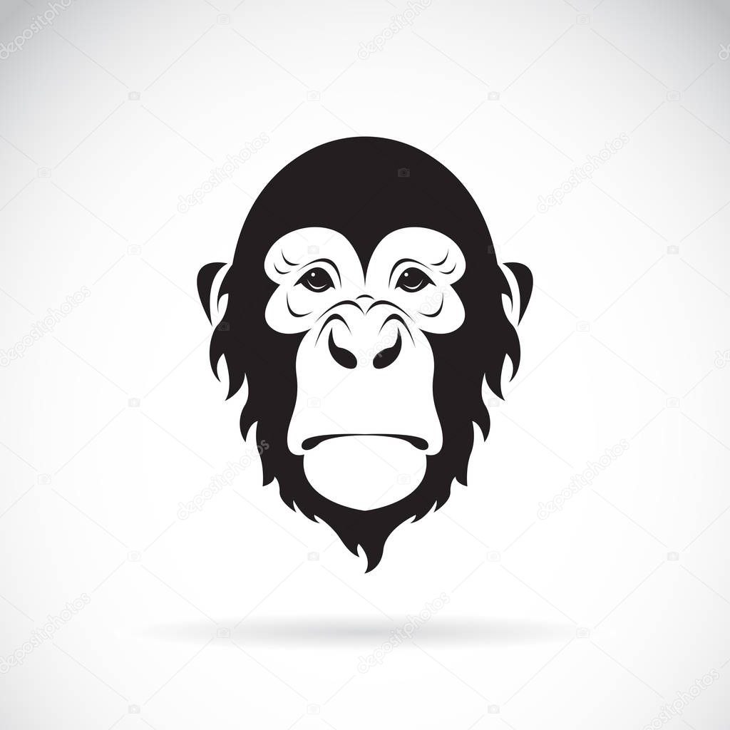 Vector of a monkey face design on white background. Wild Animals. Easy editable layered vector illustration.