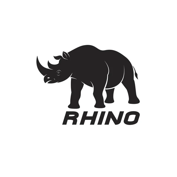 Vector de rinoceronte sobre fondo blanco. Animales salvajes. Rhino. — Vector de stock