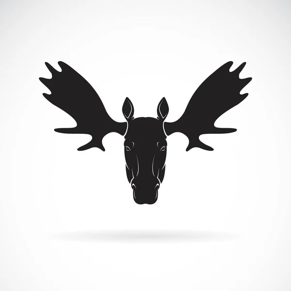 Vettore di disegno testa di cervo alce su sfondo bianco., Animale . — Vettoriale Stock