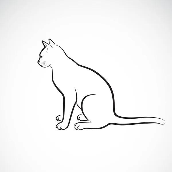 Vetor de gato sentado em um fundo branco. Animal de estimação. Animais. Gatos — Vetor de Stock