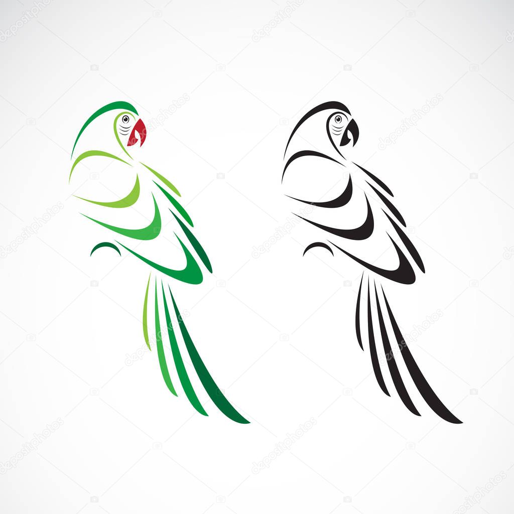 Vector of a parrot design on white background. Bird Icon. 