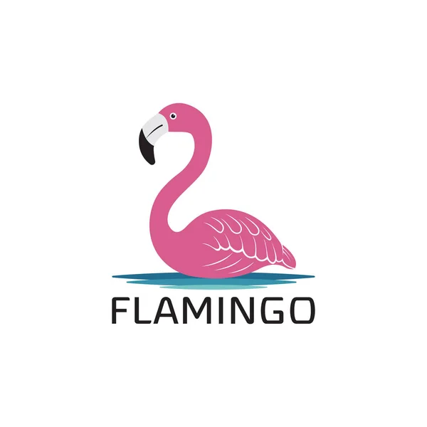 Vetor de design flamingo sobre fundo branco. Animais selvagens . —  Vetores de Stock