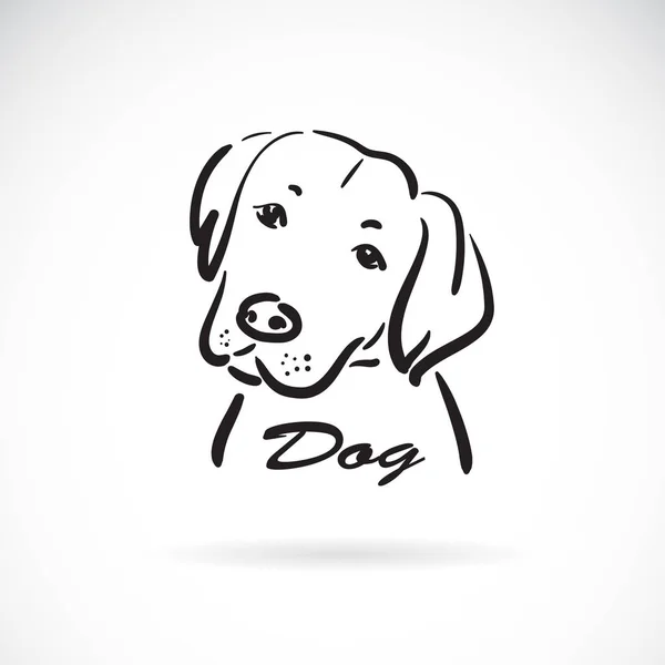 Vetor Desenho Cabeça Cão Fundo Branco Animais Animal Estimação Logotipo — Vetor de Stock