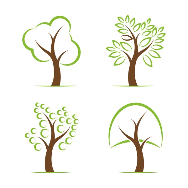 Vector Tree Design White Background Easy Editable Layered Vector Illustration — Stock Vector